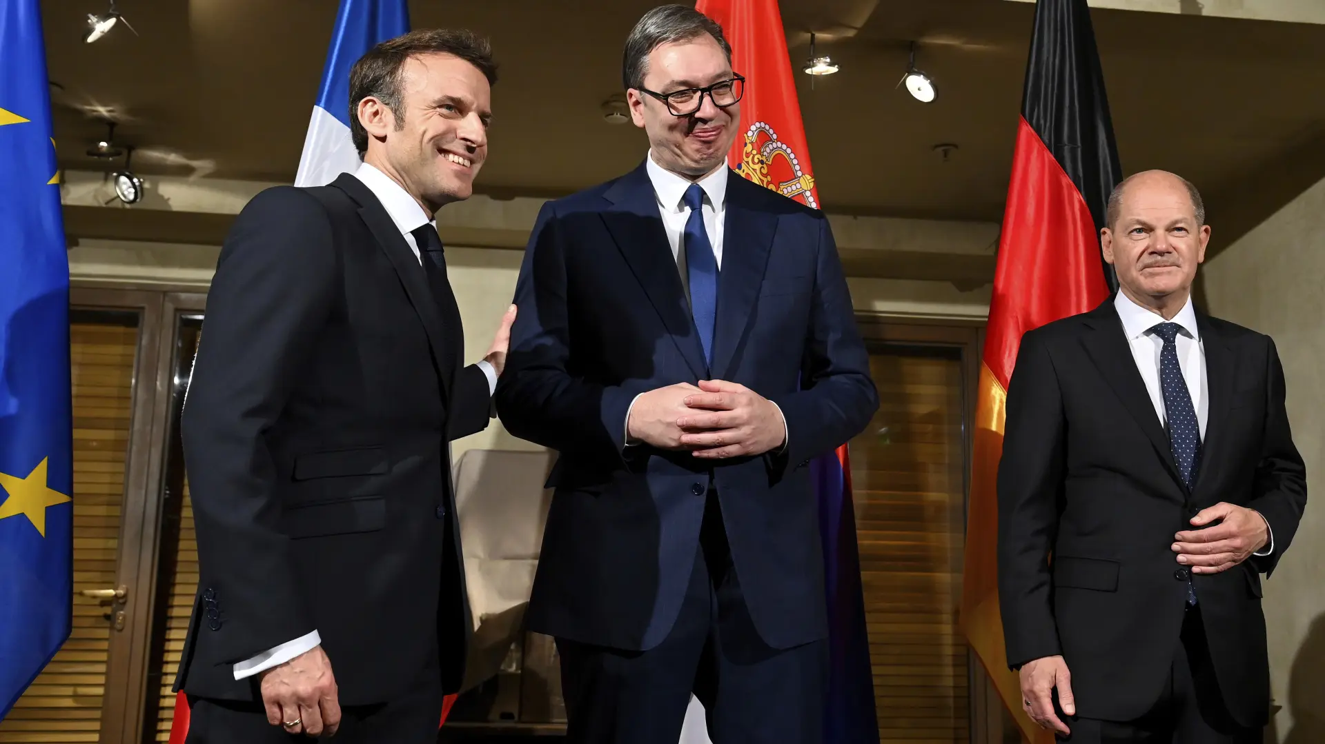 Emanuel Makron_Emmanuel Macron_Aleksandar Vučić_Olaf Šolc_Scholz_Foto Thomas Kienzle_Pool Photo via AP_Tanjug-63efd13bad0d6.webp