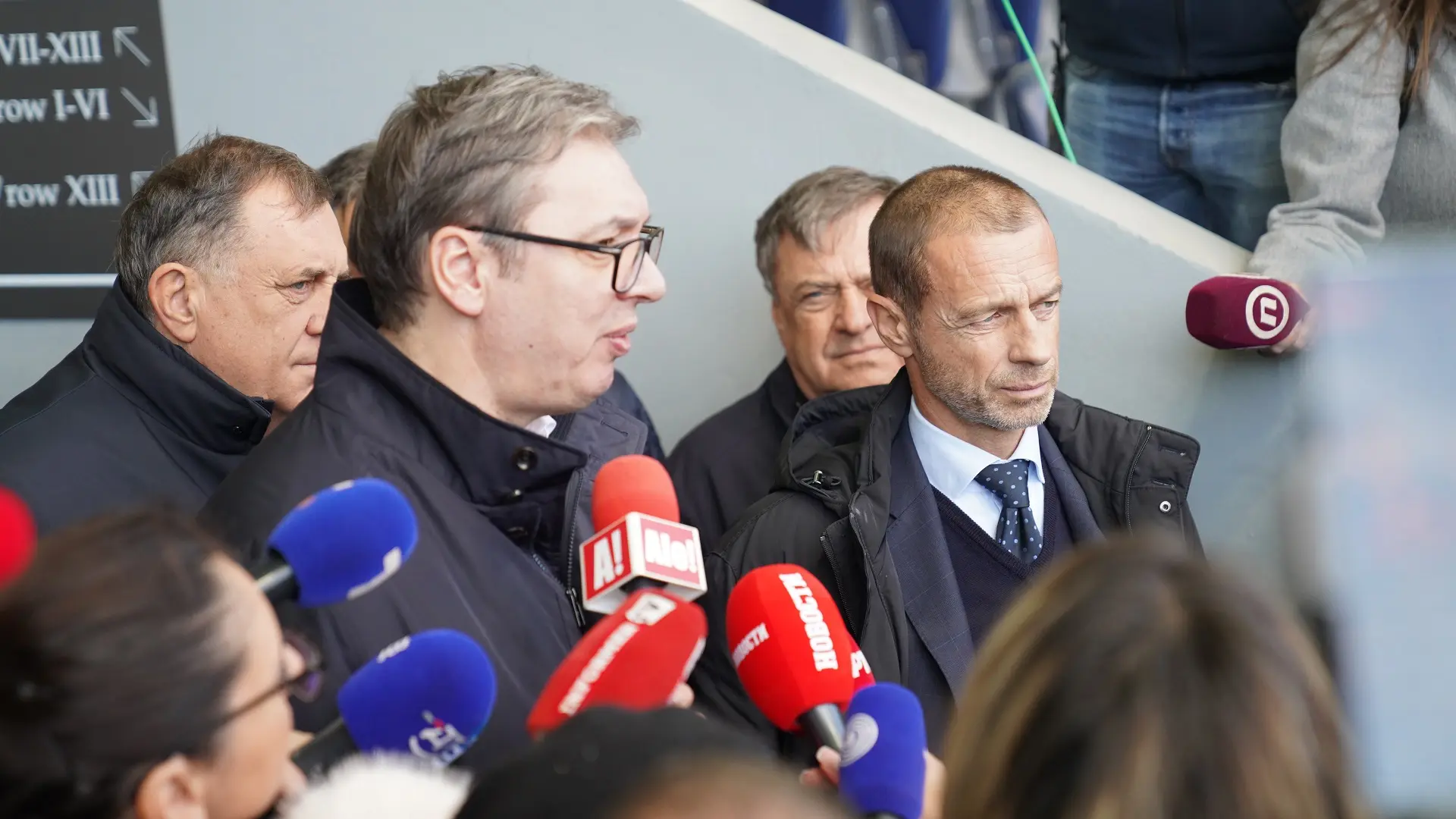 Aleksandar Vučić, Aleksander Čeferin, stadion Kraljevica - 19 nov 2023 - foto Tanjug Nemanja Jovanović-6559e29a50c15.webp