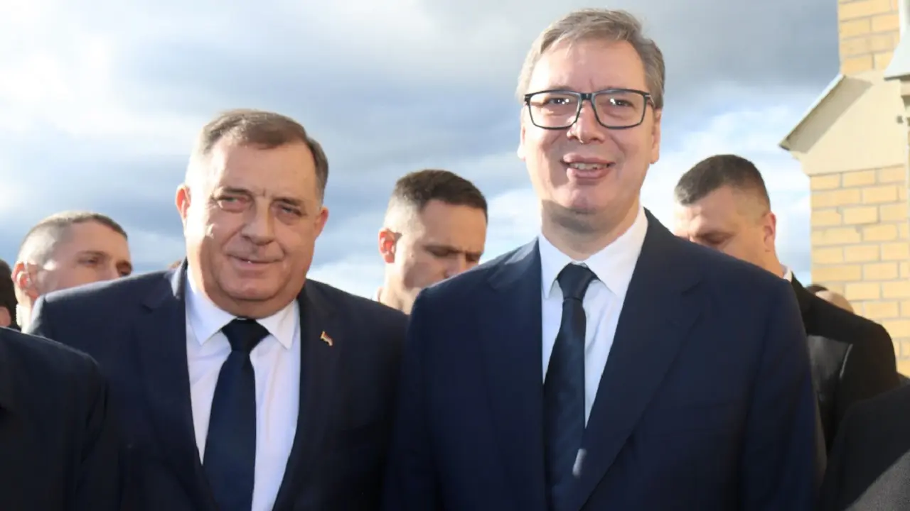 milorad dodik, aleksandar vučić - na sahrani ištvana pastora u subotici - foto srna borislav zdrinja-6546616544740.webp