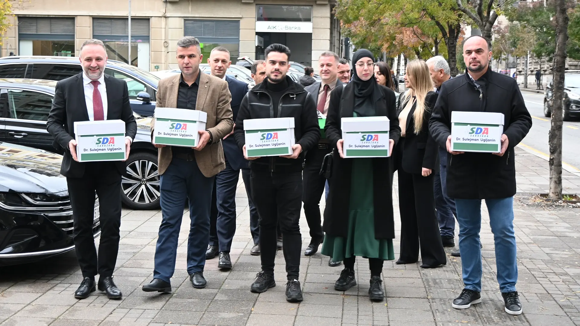 predaja izborne liste sda sandžaka dr sulejman ugljanin, 15 nov 2023 - Tanjug Informativna služba SDA Sandžaka Amir Alić-6555bab8b0100.webp