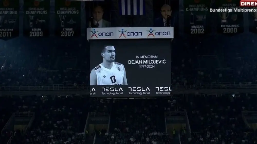 in memoriam dejan milojević, kk panatinaikos - kk partizan, euroliga - 19 jan 2024 - foto Printscreen Sport klub-65aad4c1c0d37.webp