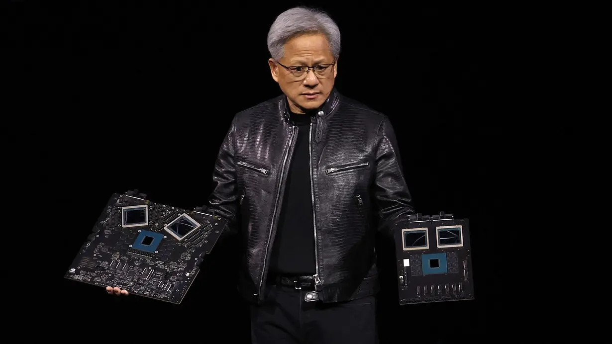 Jensen Huang, nVidia, superčip, B200 čip - 18 mart 2024 - profimedia-65f98f6b915e0.webp