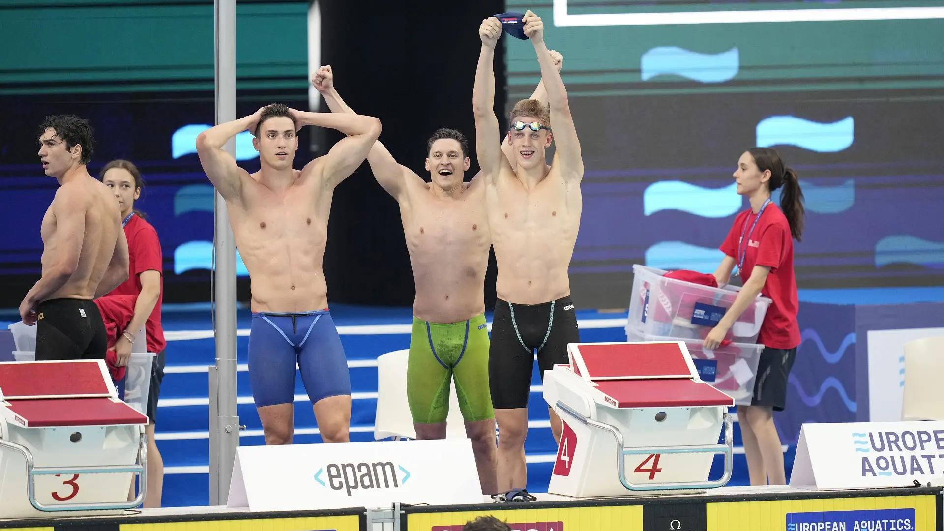 srpska plivačka štafena na 4x100 m slobodno osvojila zlato, zlatna medalja, ep u vodenim sportovima evropsko prvenstvo - 20 jun 2024 - foto AP Photo Darko Bandic Tanjug-667473971ef0e.webp