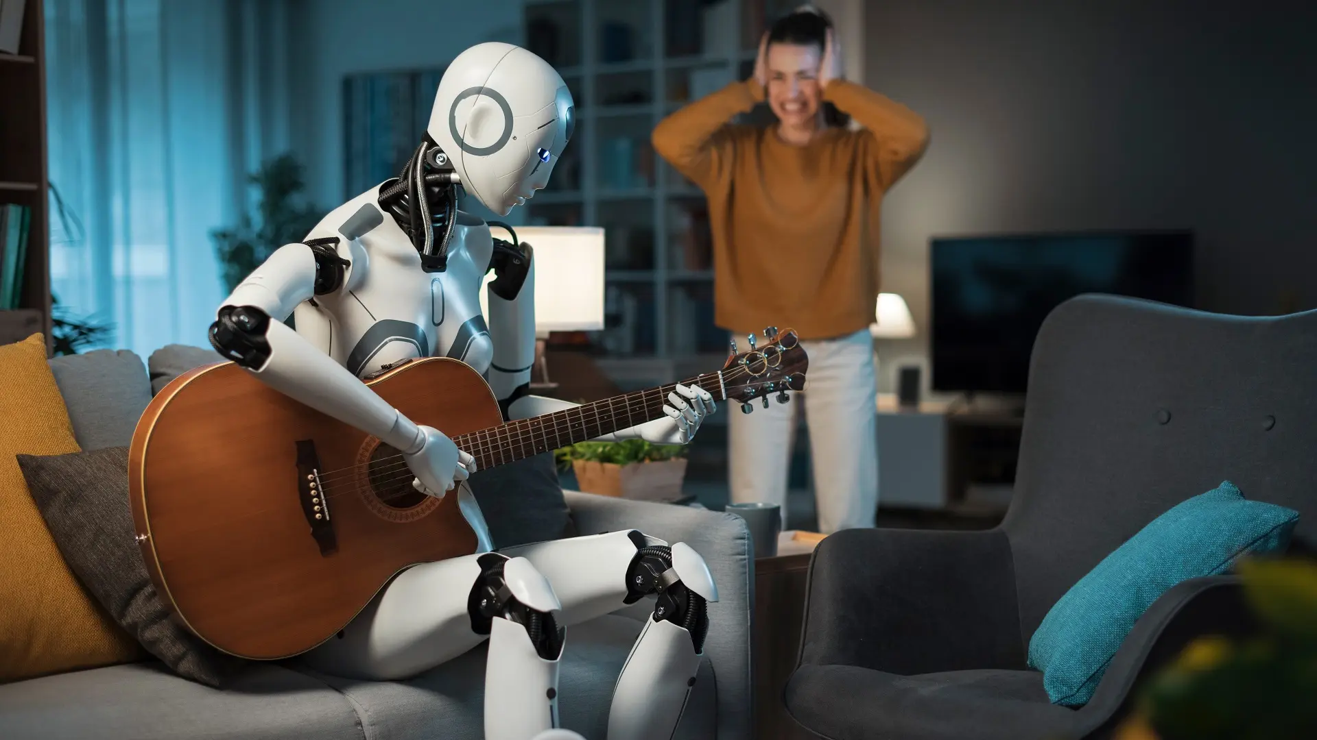 robot, veštačka inteligencija, gitara, muzika, sviranje, muziciranje - shutterstock_2274324893-67192de1f36ba.webp