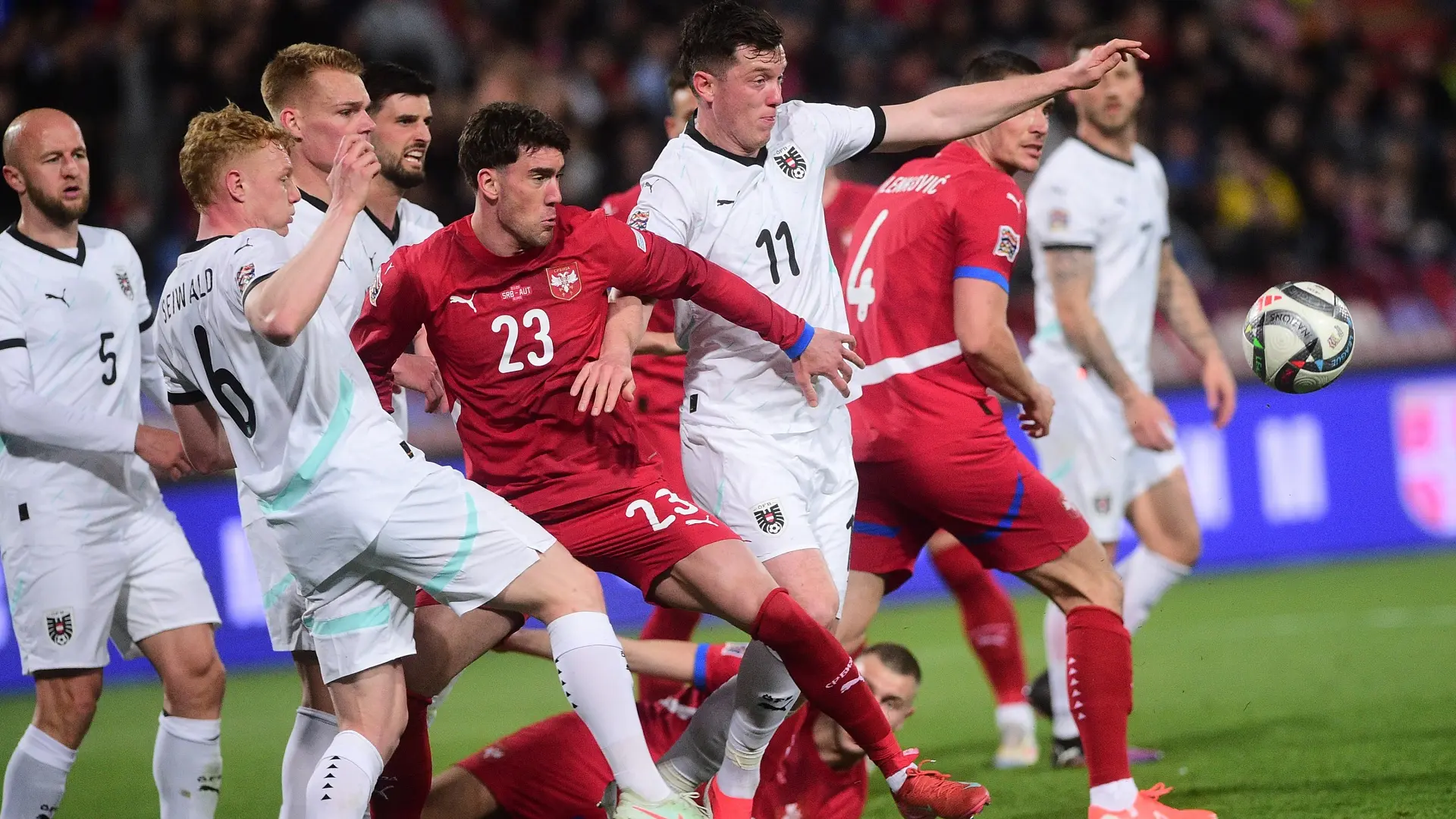 fudbalska reprezentacija srbije austrije, dušan vlahović, 23 mart 2025 - Dusan Milenkovic ATAImages 23, februar, 2025-67e066359c7cb.webp