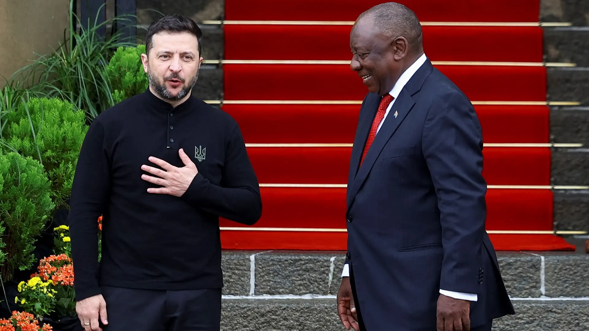 volodimir zelenski, siril ramafosa, južna afrika, 24 april 2025 - Reuters-680a0b2634866.webp