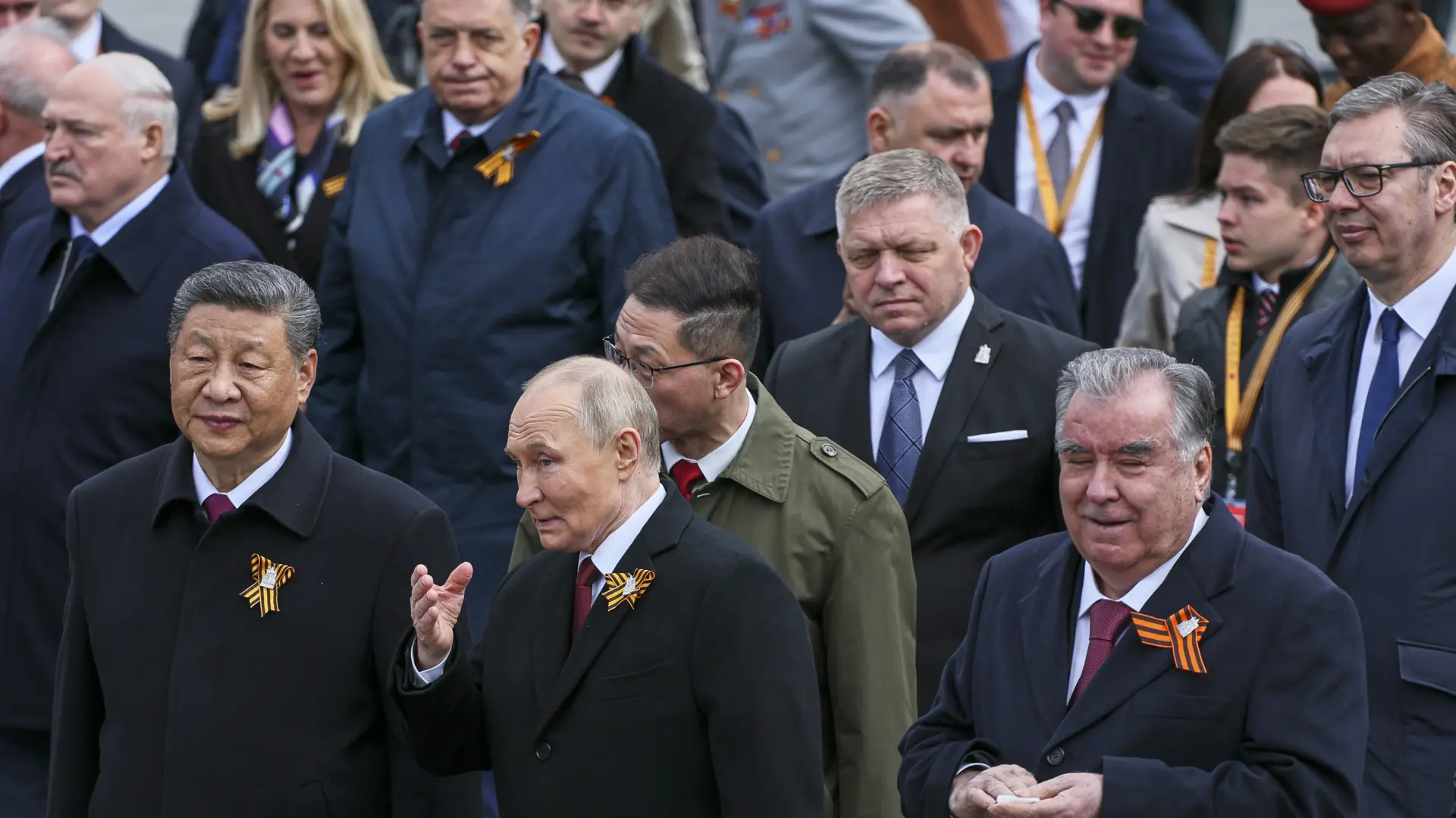 vučić putin si đinping parada pobede moskva 2025 Yuri KochetkovPool Photo via AP tanjug-681e21f481ddb.webp