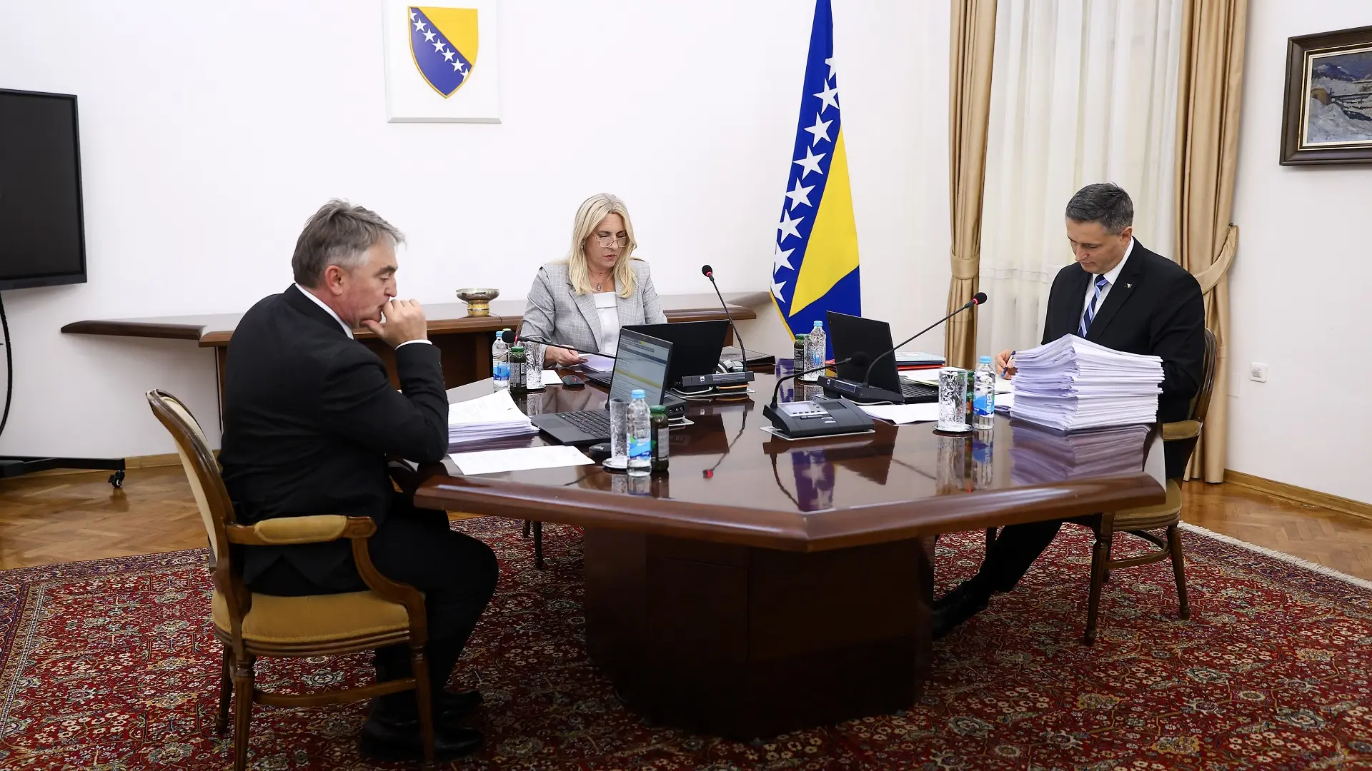 predsedništvo BiH, željko komšić, željka cvijanović, denis bećirović, 12 dec 2024 -  Armin DurgutPIXSELL-68775200877ed.webp
