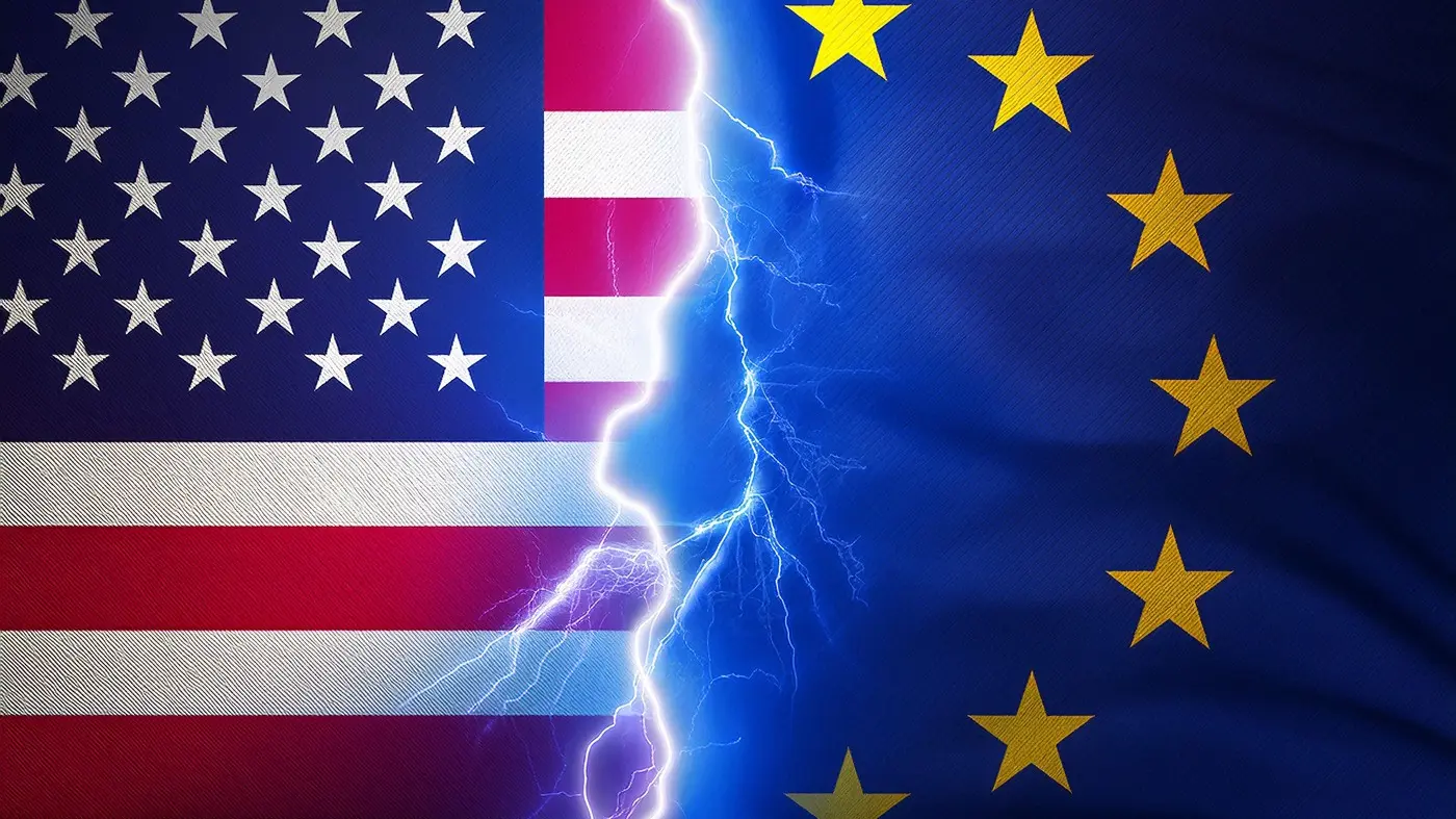 sad, evropska unija, američke sankcije evropskoj uniji, zastava zastave sad eu evropske unije - profimedia-0977081395-68adb0b76c5f3.webp