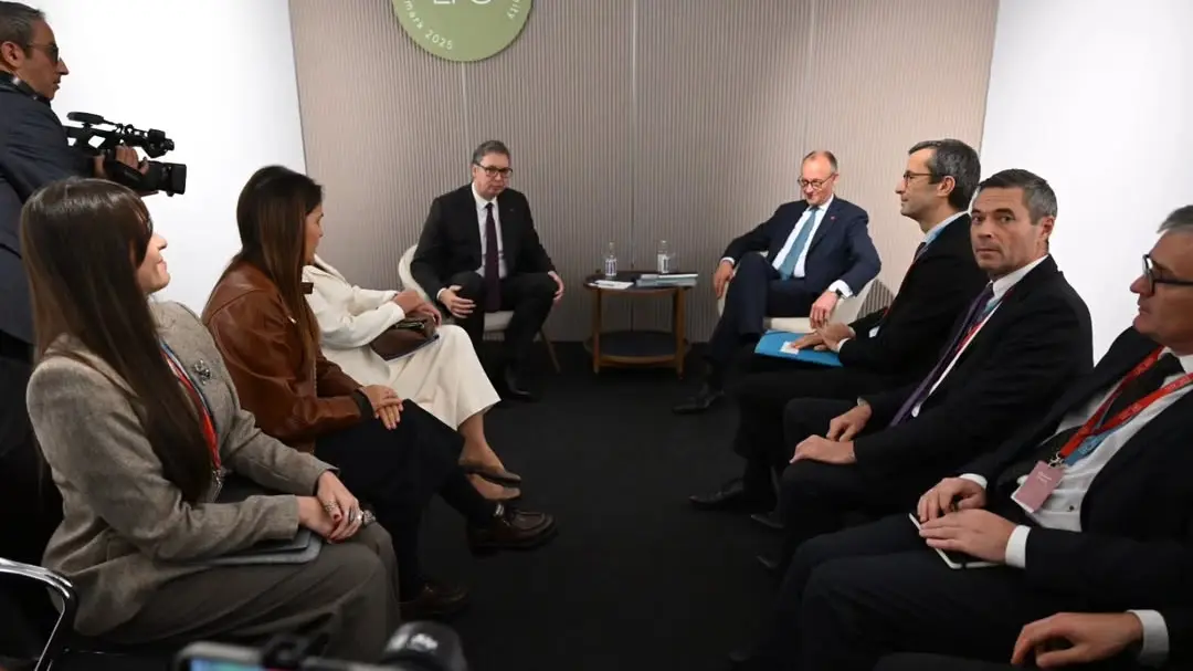 aleksandar vučić, fridrih merc, 2 okt 2025 - Instagram buducnostsrbijeav-68de705e23e66.webp