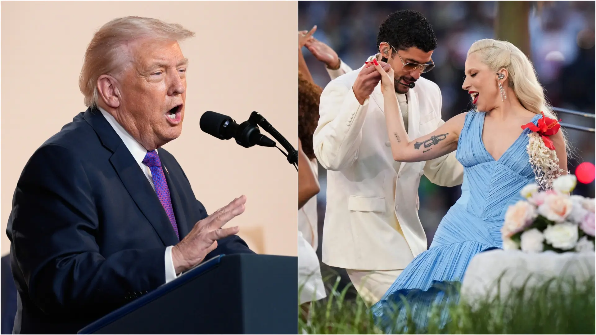 AP PhotoAlex Brandon, AP PhotoLynne Sladky Bad Bunny Superboul superbowl bed bani lejdi gaga ladya gaga donald tramp-6989a93e0c511.webp