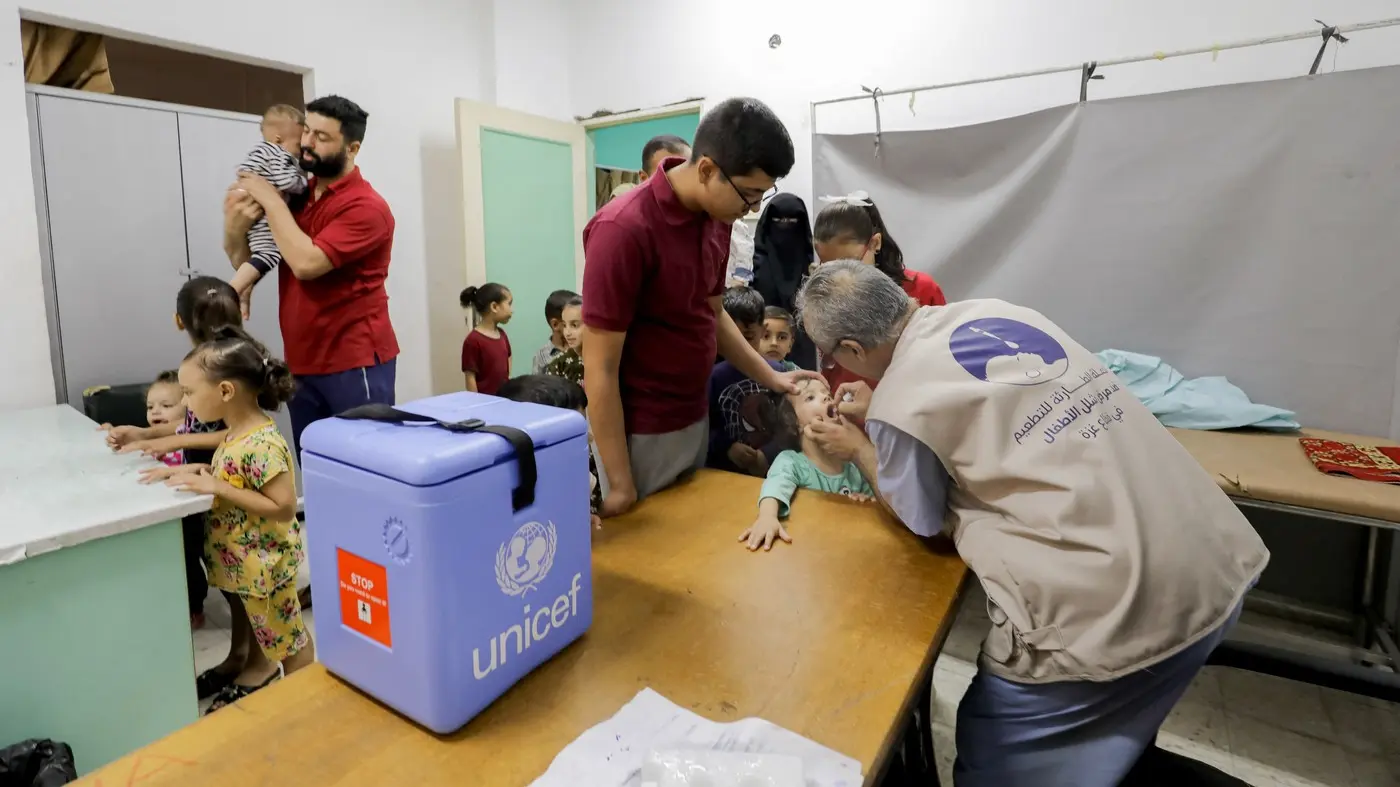 gaza, pojas gaze, palestina, palestinci, unicef, polio vakcina - 16 okt 2024 - profimedia-0922909825-697f56340cdfe.webp