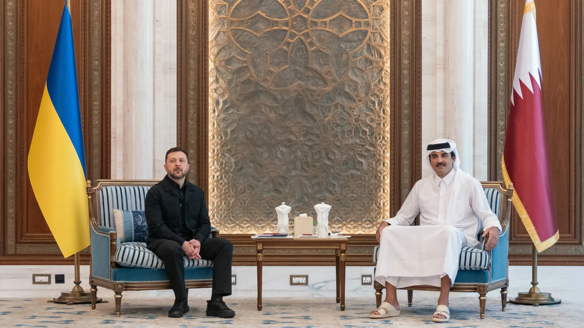 Volodimir Zelenski i Al Tahani REUTERS-69c7e0ae44aa3.webp