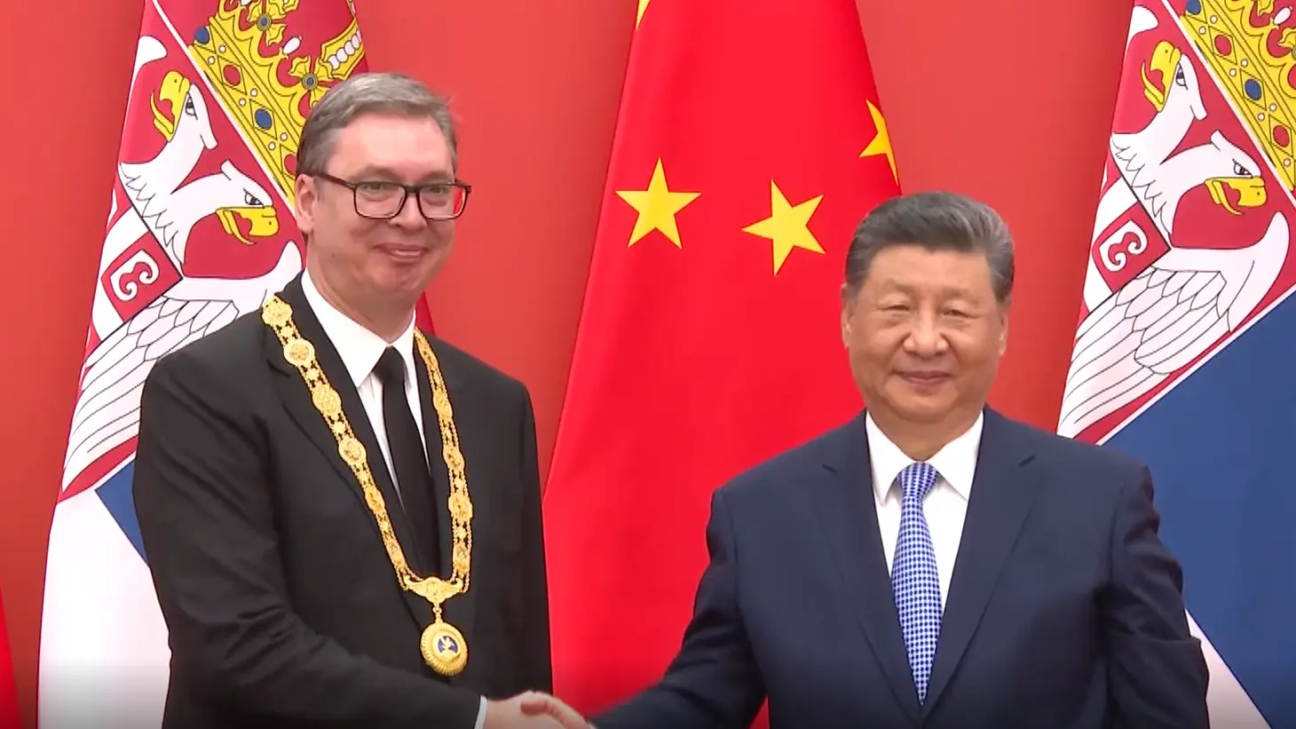 Aleksandar Vučić Si Đinping Tanjug video Printscreen-6a143b113534b.webp