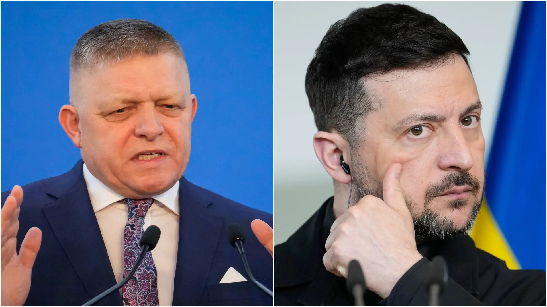 Volodimir Zelenski i Robert Fico Tanjug AP Photo Ebrahim Noroozi Tanjug AP Photo Vadim Ghirda-69f5e63ff1d63.webp
