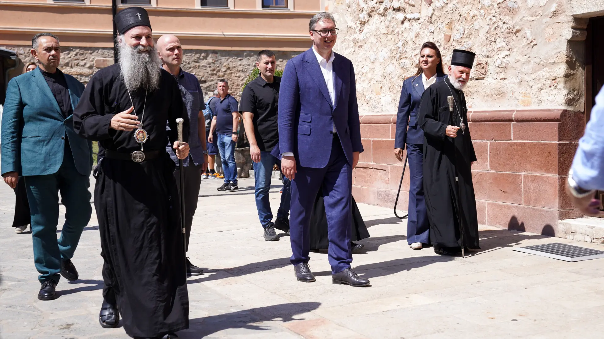 Aleksandar Vučić i patrijarh Porfirije manastir Ravanica TANJUG JADRANKA ILIĆ-6a411ff867635.webp