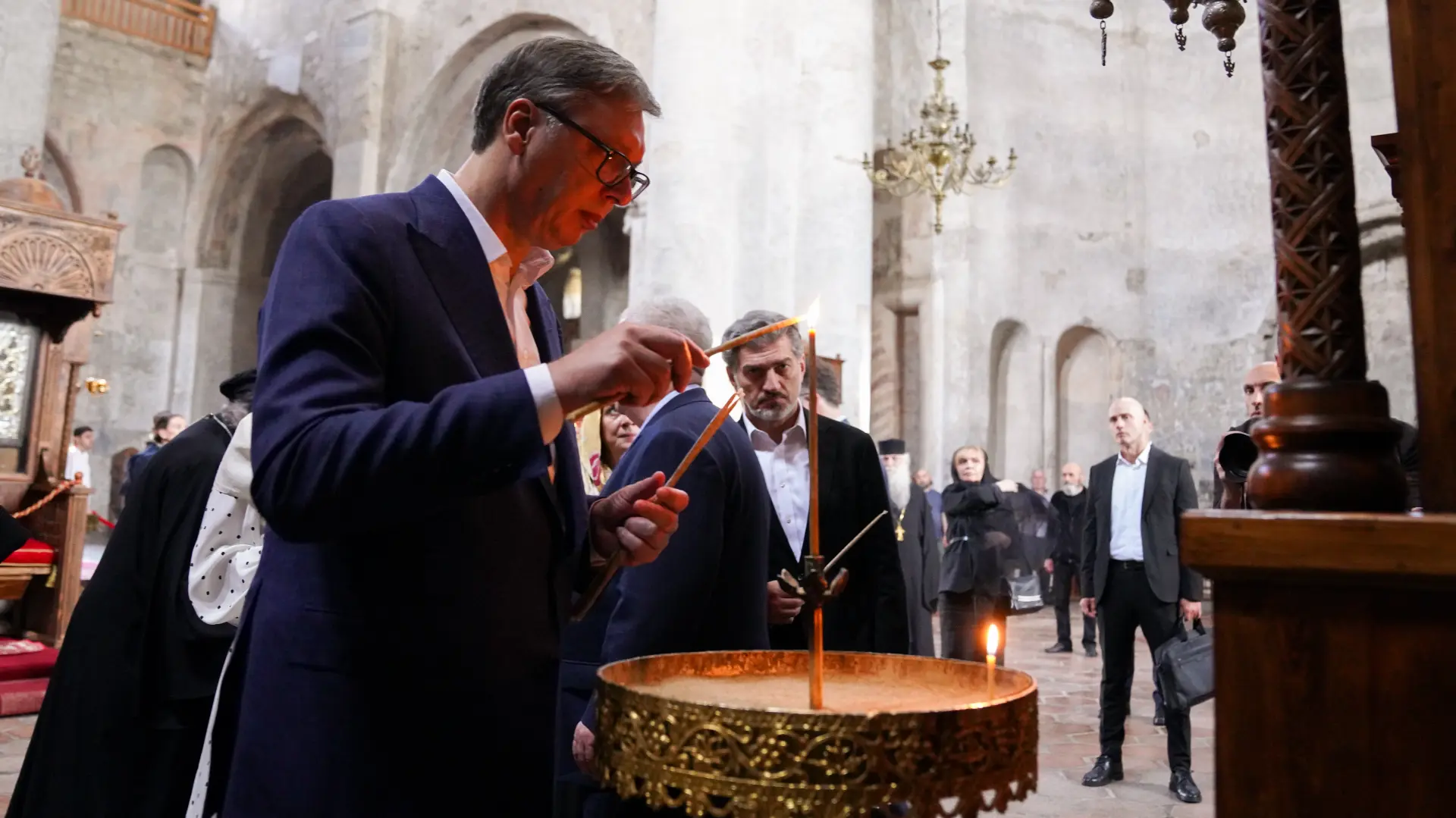 Aleksandar Vučić poseta manastiru Svetog Đorđa Gruzija TANJUG JADRANKA ILIĆ-6a32825d32889.webp