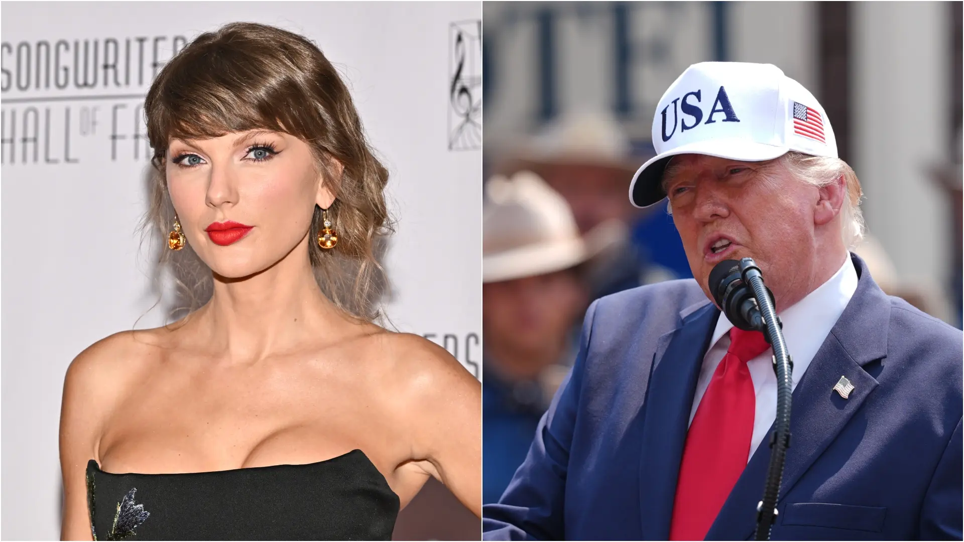 Donald Tramp Tejlor Svift Tanjug Evan Agostini Invision AP Tanjug AP Photo Julia Demaree Nikhinson-6a49494040c7e.webp