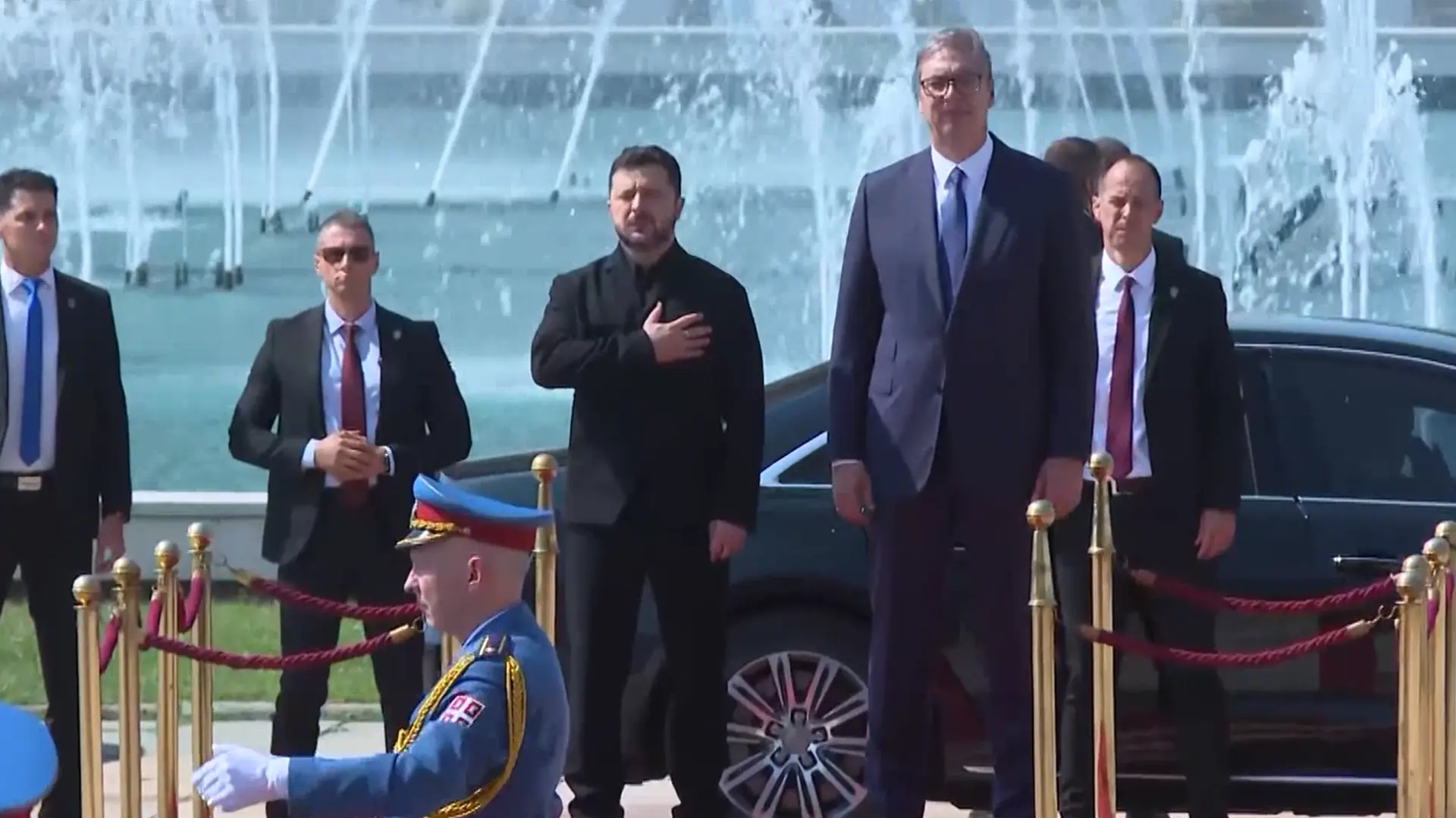 Aleksandar Vučić i Volodimir Zelenski Palata Srbija Tanjug video Printscreen-6a76edc024216.webp
